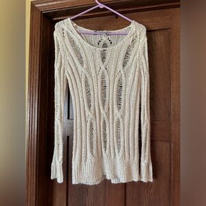 Elegant Cream Knit Sweater
